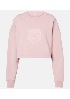 Loewe Anagram cropped cotton jersey sweatshirt