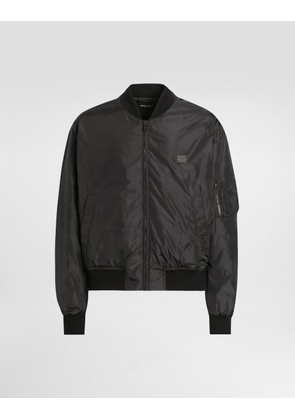 Dolce & Gabbana Padded Technical Fabric Bomber Jacket With Tag - Man Coats And Jackets Black 58