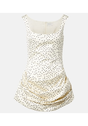 Magda Butrym Polka-dot ruched cotton minidress