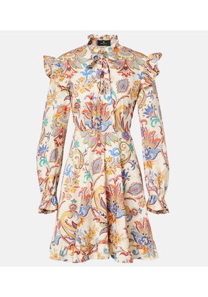 Etro Printed cotton minidress