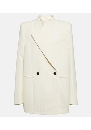 Khaite Malek striped cotton tuxedo jacket