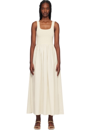 Matteau Off-White Knit & Cotton Midi Dress