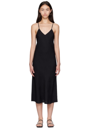 Silk Laundry Black 90s Slip Dress