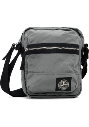 Stone Island Gray 9200015 Coated Nylon Metal ECONYL Pouch