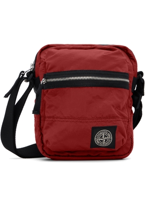 Stone Island Red 9200015 Coated Nylon Metal ECONYL Pouch