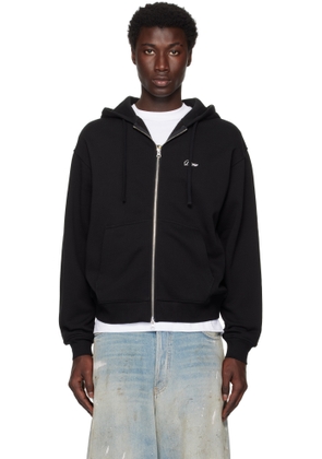 Dime Black Cursive Small Logo Zip Hoodie