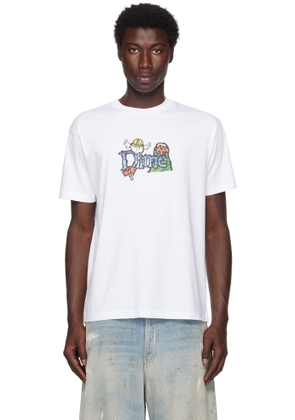 Dime White Classic Fuzzy T-Shirt