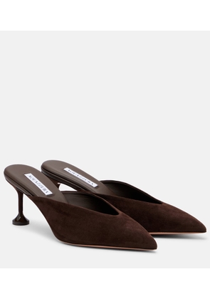 Aquazzura Bisous 65 suede mules