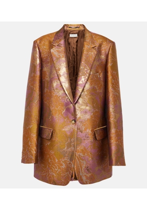 Dries Van Noten Printed metallic blazer