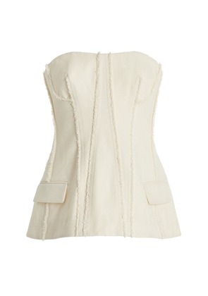 SIMKHAI Lupita Fringed Bustier Top - Moda Operandi
