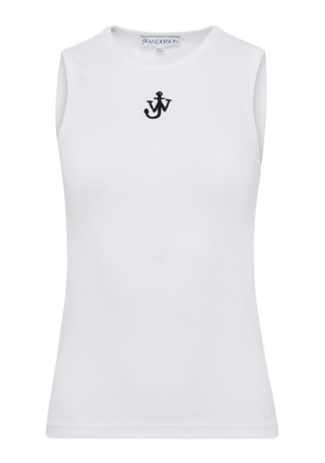 JW Anderson Anchor-Embroidered Cotton Vest - Moda Operandi