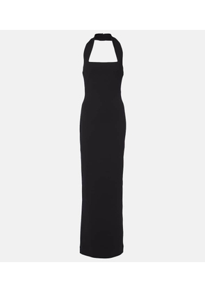 Solace London Ilona halterneck crepe gown