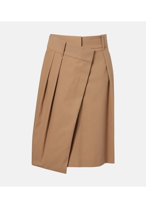 Loewe Draped cotton midi skirt