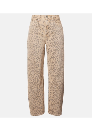 Citizens of Humanity Miro leopard-print barrel-leg jeans
