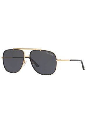 Tom Ford Benton Grey Pilot Unisex Sunglasses FT0693 30A 58