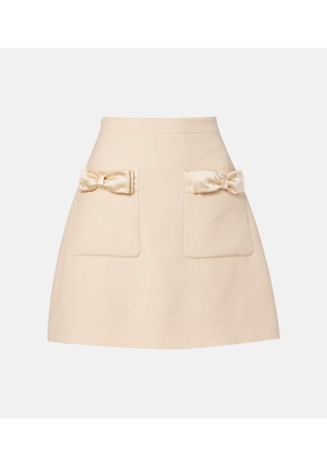Valentino Crepe Couture bow-detail miniskirt