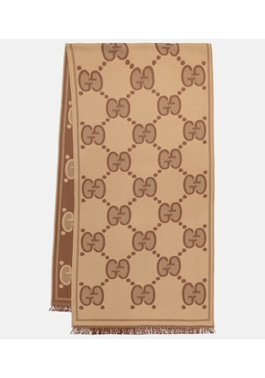 Gucci GG wool jacquard scarf