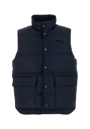 Prada Navy Blue Re-nylon Sleeveless Down Jacket