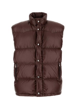 Prada Chocolate Re-nylon Sleeveless Down Jacket