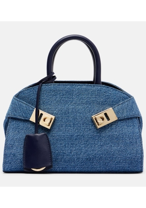 Ferragamo Hug Small denim tote bag