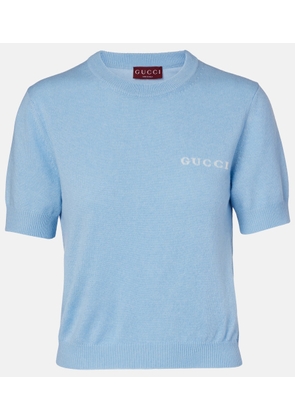 Gucci Logo knitted cashmere top