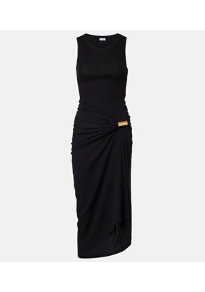 Loewe Tank gathered cotton-blend midi dress