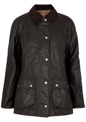Barbour Beadnell Waxed Cotton Jacket - Brown - 16 (UK16 /xl)