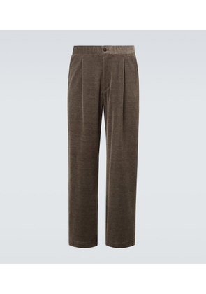 Giorgio Armani Cotton-blend wide-leg pants