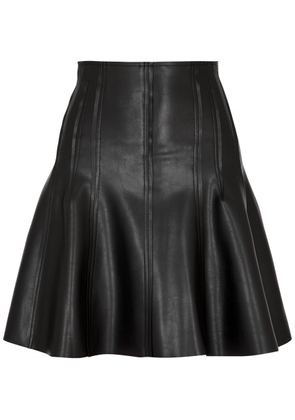 Norma Kamali Grace Faux Leather Mini Skirt - Black - Xxs (UK4 /xxs)
