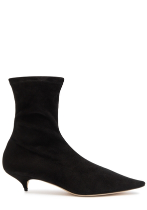 The Row Liisa 40 Suede Ankle Boots - Black - 36 (IT36 / UK3)