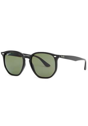 Ray-ban - Black Polarised Round-frame Sunglasses, Men's Round Designer Sunglasses, 100% UV Protection - One Size