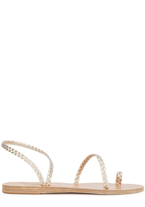 Ancient Greek Sandals Eleftheria Braided Leather Sandals - Gold - 8