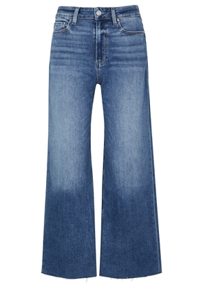 Paige Anessa Blue Cropped Wide-leg Jeans - W27
