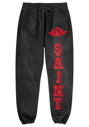 Saint Mxxxxxx Angel of Death Printed Cotton Sweatpants - Black - M