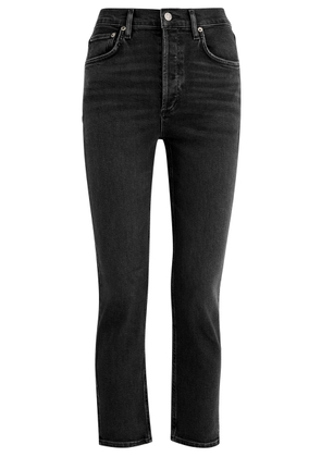 Agolde Riley Cropped Slim-leg Jeans - Black - 23 (W23 / UK4 /xxs)