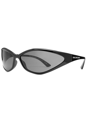 Balenciaga Mask Wrap-around Sunglasses - Black Grey - One Size