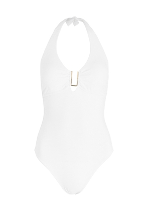 Melissa Odabash Tampa Halterneck Swimsuit - White - 48 (UK16 /xl)