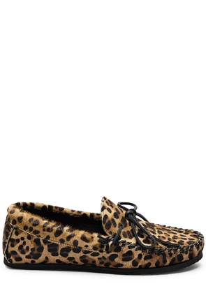 Isabel Marant Fitza Leopard-print Calf Hair Loafers - 36 (IT36/ UK3)