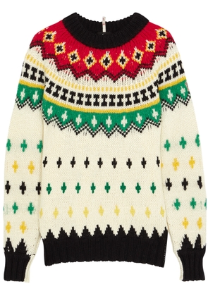 Moncler Fair Isle Wool-blend Jumper - Multicoloured - L (UK14 / L)