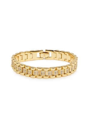 Anisa Sojka Crystal-embellished 18kt Gold-plated Bracelet - One Size