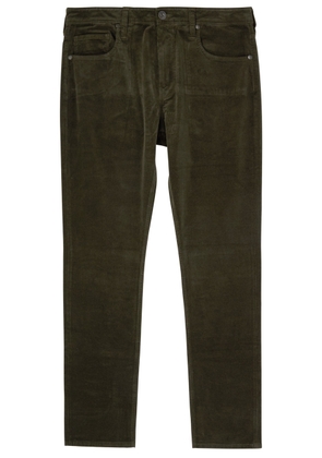 Paige Federal Slim Straight-leg Corduroy Jeans - Dark Green - 30 (W30 / S)