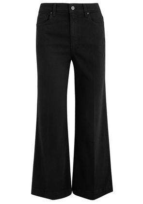 Paige Anessa Cropped Wide-leg Jeans - Black - 28 (W28 / UK10 / S)