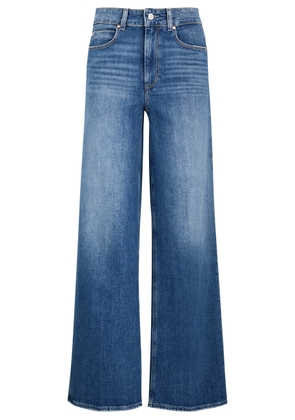 Paige Sasha Distressed Wide-leg Jeans - Blue - 28 (W28 / UK10 / S)