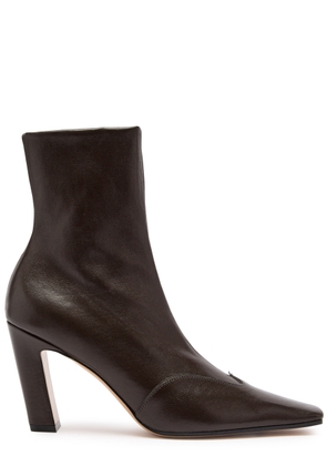 Khaite Nevada 85 Women's Designer Leather Brown Ankle Boots UK6 - 39 (IT39 / UK6)