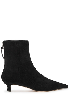 Aeyde Zoe Suede Ankle Boot - Black - 37 (IT37/ UK4)