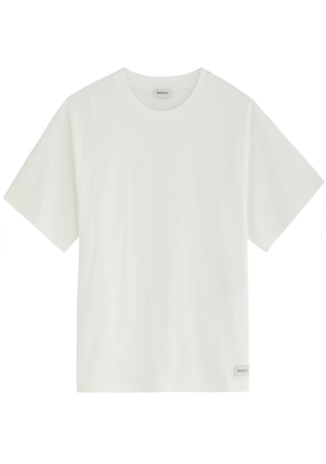 Saint Laurent Logo-appliqué Cotton-blend T-shirt - White - M