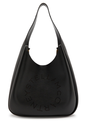 Stella Mccartney Logo Faux Leather Shoulder bag - Black - One Size