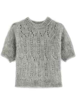 Citizens OF Humanity Odette Pointelle-knit Mohair-blend Jumper - Grey - L (UK14 / L)