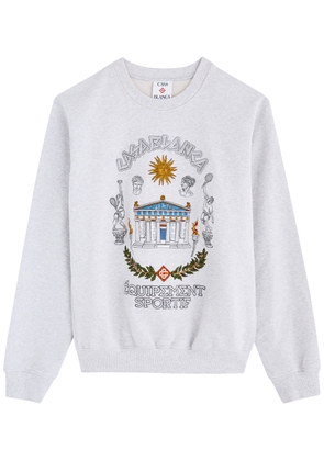 Casablanca Le Temple Du Sport Cotton Sweatshirt - Grey - S