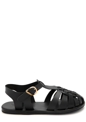 Ancient Greek Sandals Karina Woven Leather Sandals - Black - 41 (IT41/ UK8)